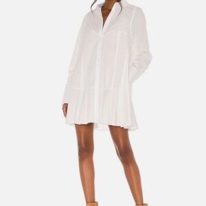 Free People All For You White Dress White Button Down Long Sleeve Size Small
